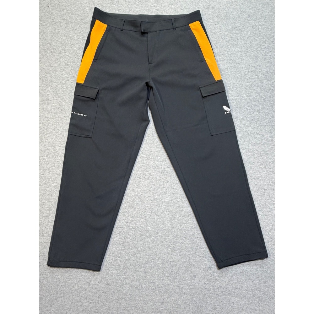 Castore Arrow McLaren SP Racing Team Cargo Pants Mens 34R Black‎ Orange F1 Indy